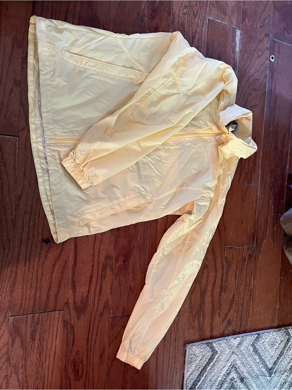 Columbia Hooded Packable Jacket Womens Girls Large Yellow Zip Closure